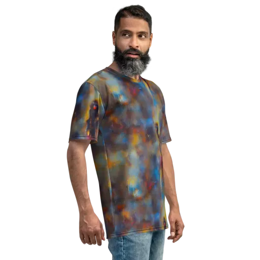 Vivid Whisper on a Men's Crew Neck T-Shirt
