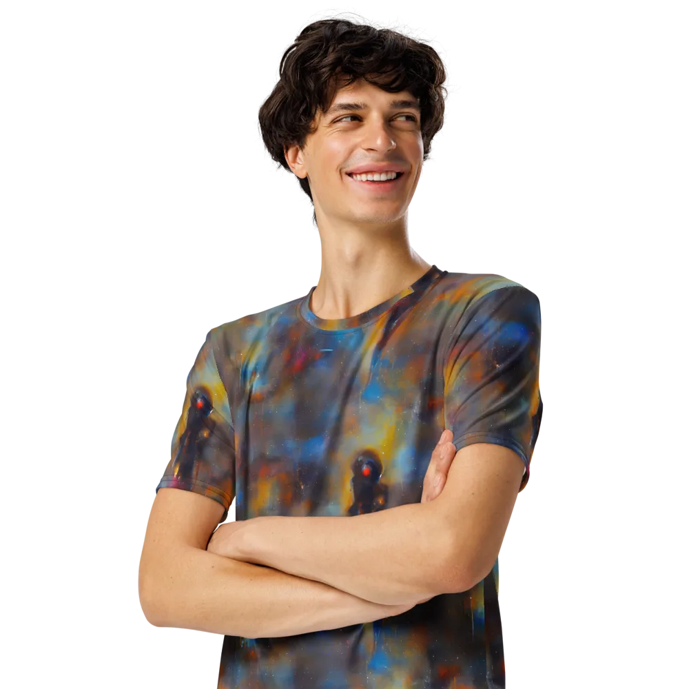 Vivid Whisper on Men's Crew Neck T-Shirt — Left Front