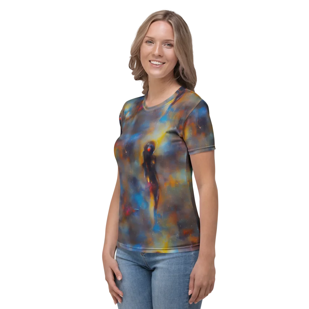 Vivid Whisper on Women's Crew Neck T-Shirt — Left