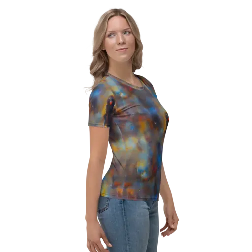 Vivid Whisper on a Women's Crew Neck T-Shirt