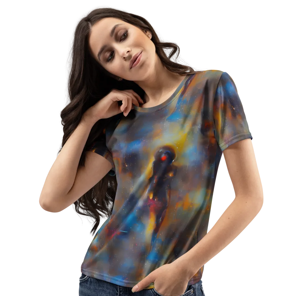 Vivid Whisper on Women's Crew Neck T-Shirt — Left Front