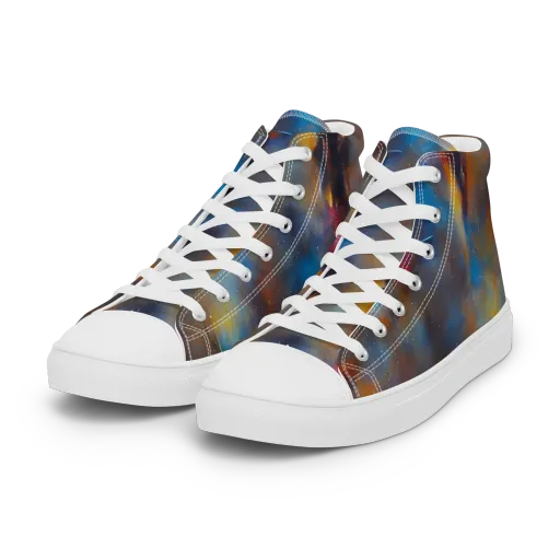 Vivid Whisper on a Women's High Top Canvas Shoes