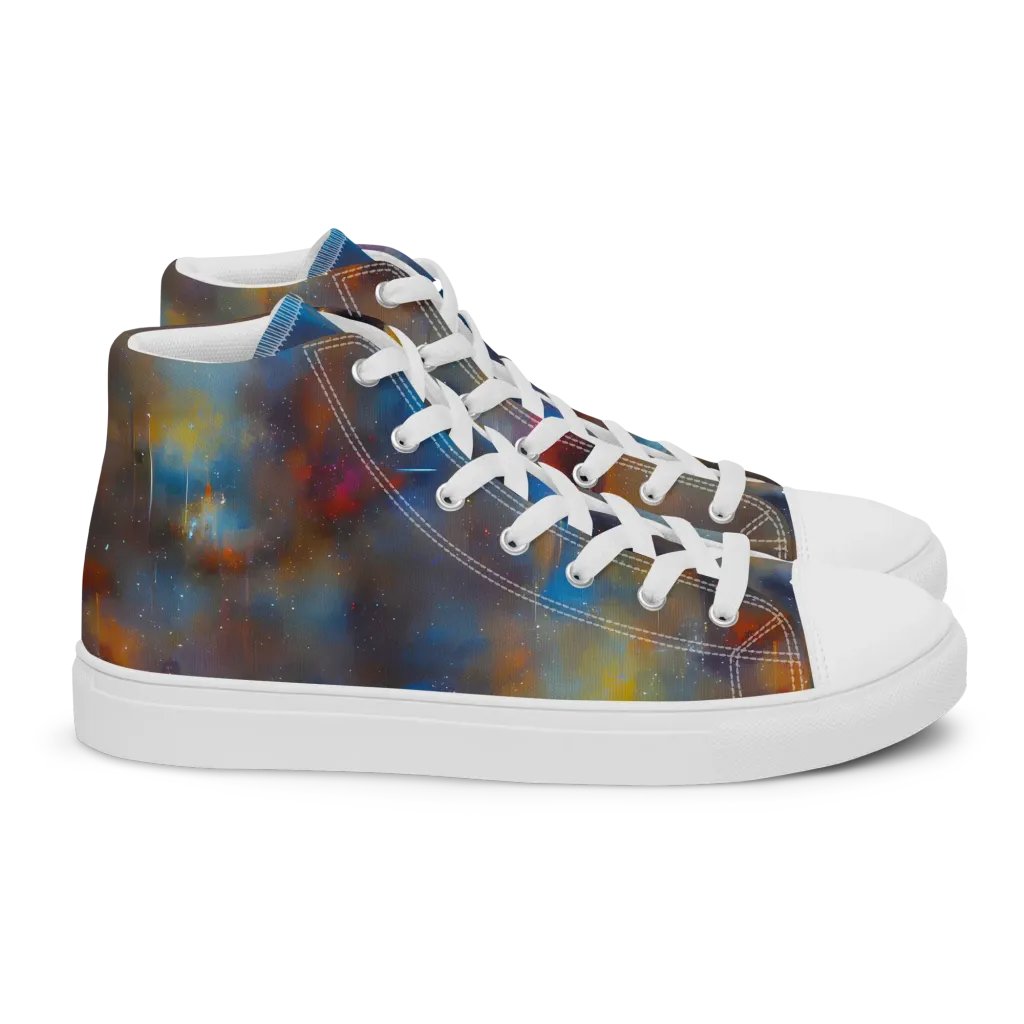Vivid Whisper on Women's High Top Canvas Shoes — Right