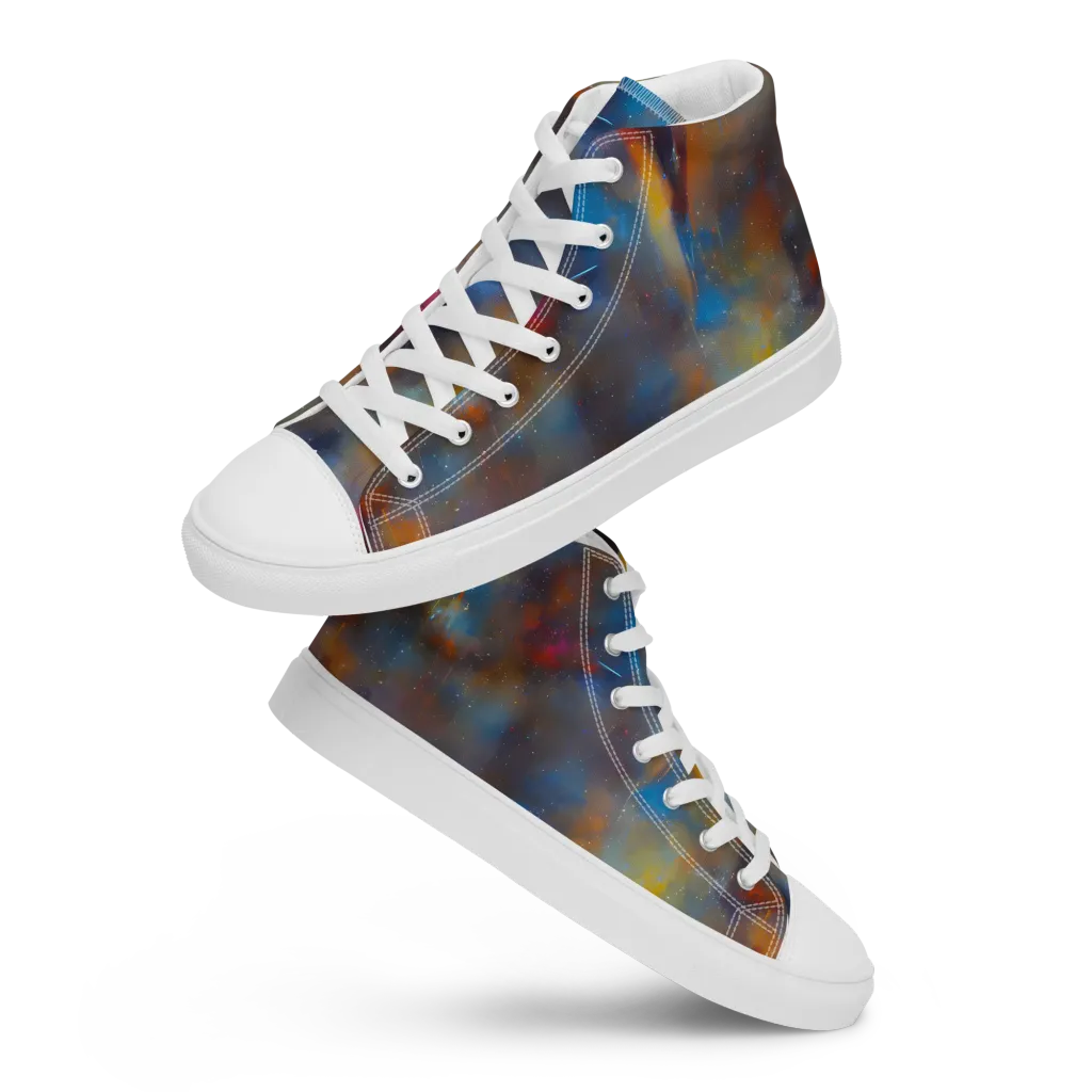 Vivid Whisper on Women's High Top Canvas Shoes — Front
