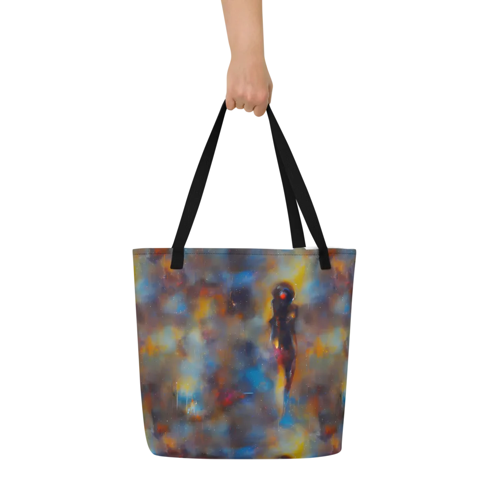 Vivid Whisper on Large Tote Bag W/ Pocket — Front
