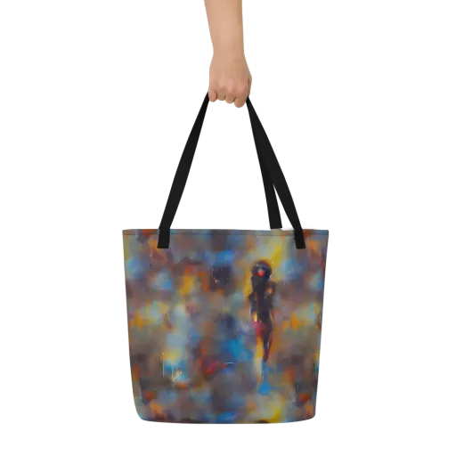 Vivid Whisper on a Large Tote Bag W/ Pocket