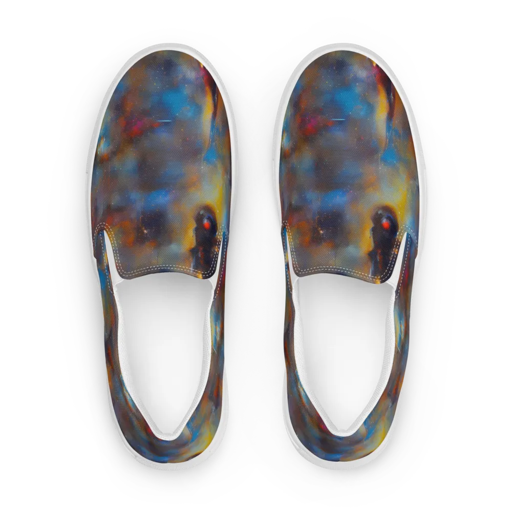 Vivid Whisper on Women's Slip-On Canvas Shoes — Front