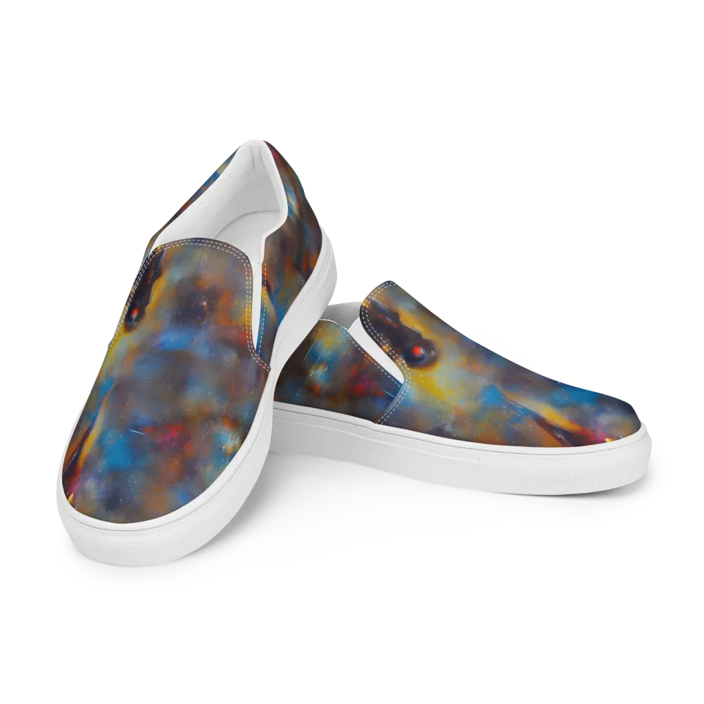 Vivid Whisper on Women's Slip-On Canvas Shoes — Left Front
