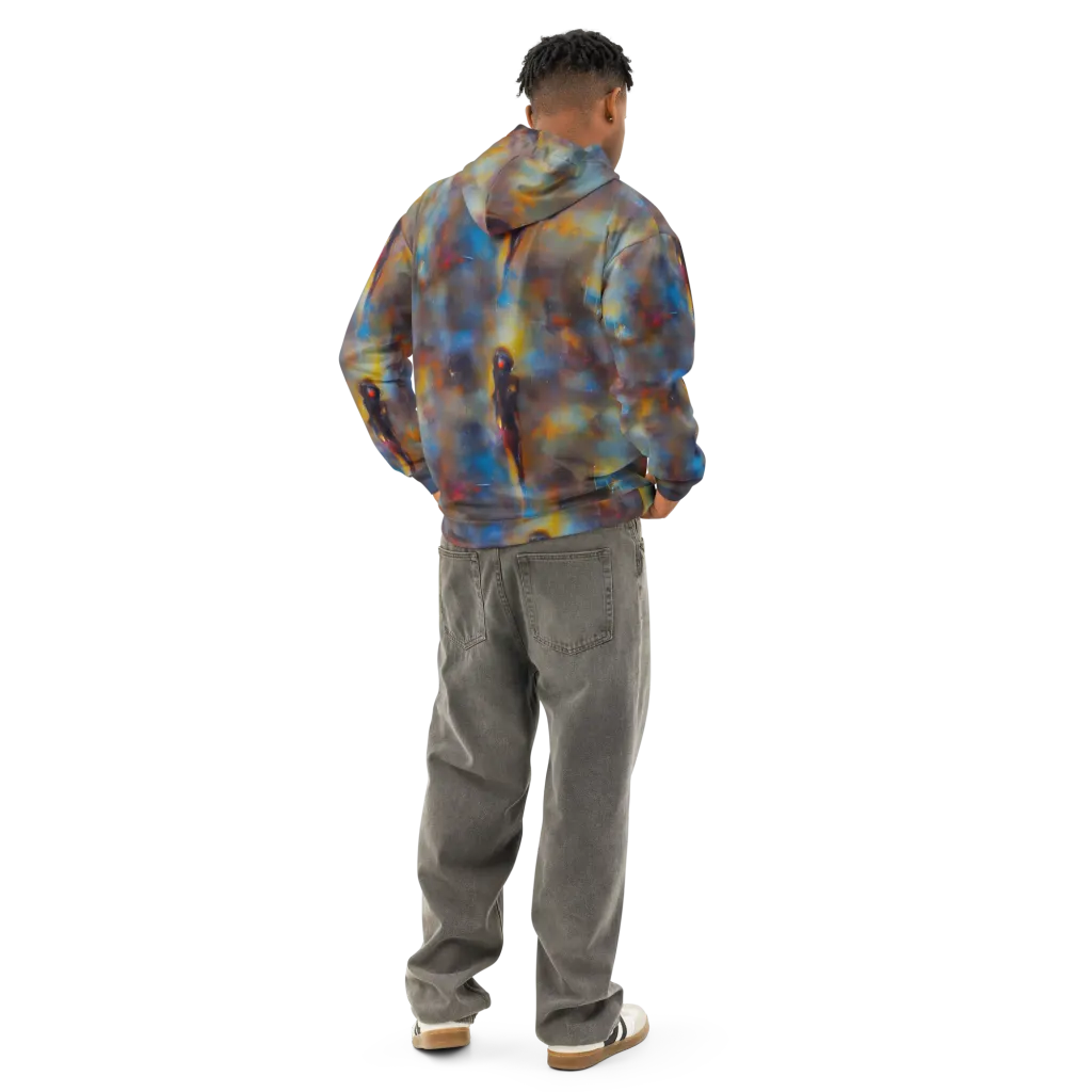 Vivid Whisper on Cotton Hoodie — Back