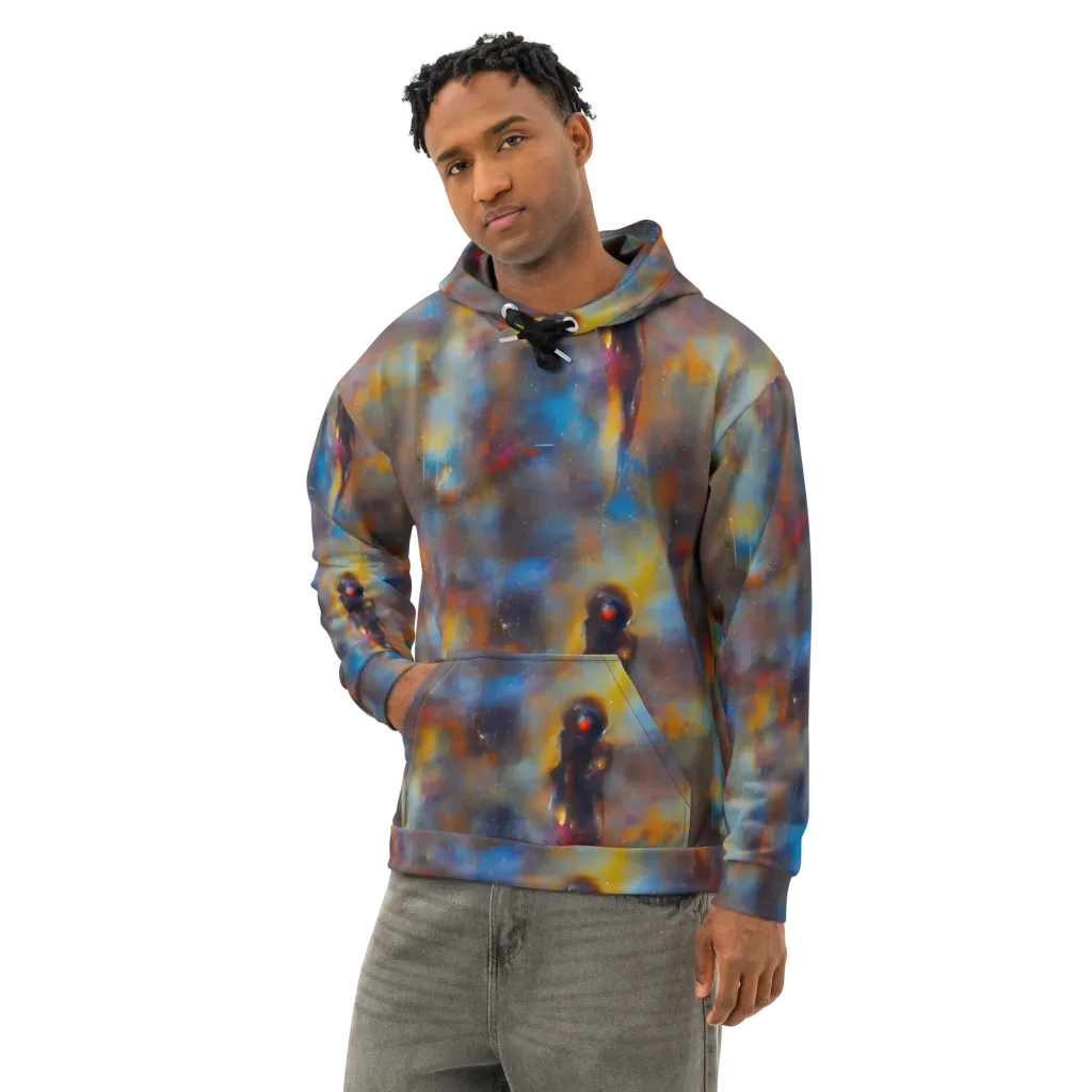 Vivid Whisper on Cotton Hoodie — Left Front