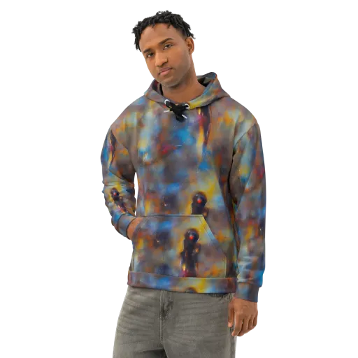Vivid Whisper on a Cotton Hoodie
