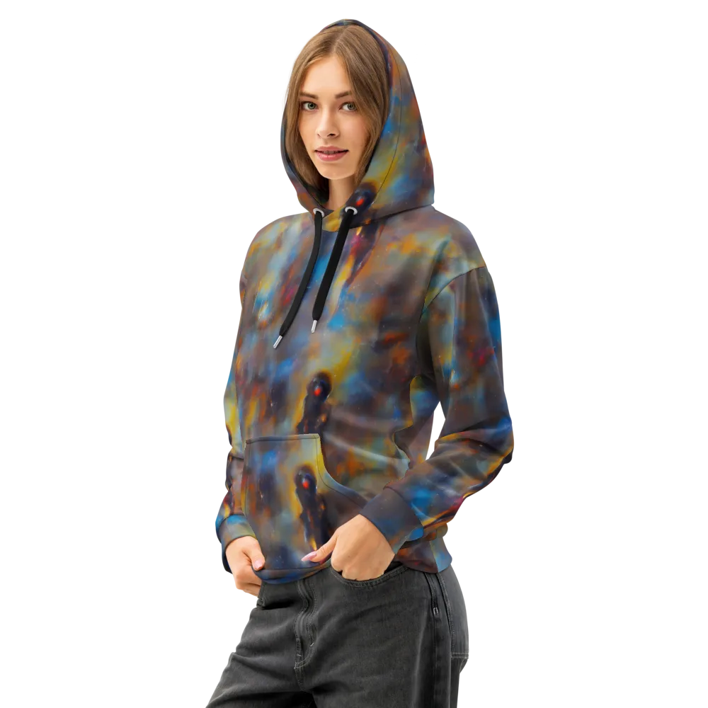 Vivid Whisper on Cotton Hoodie — Left Front