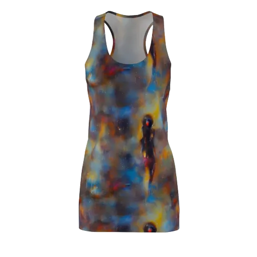 Vivid Whisper on a Racerback Dress