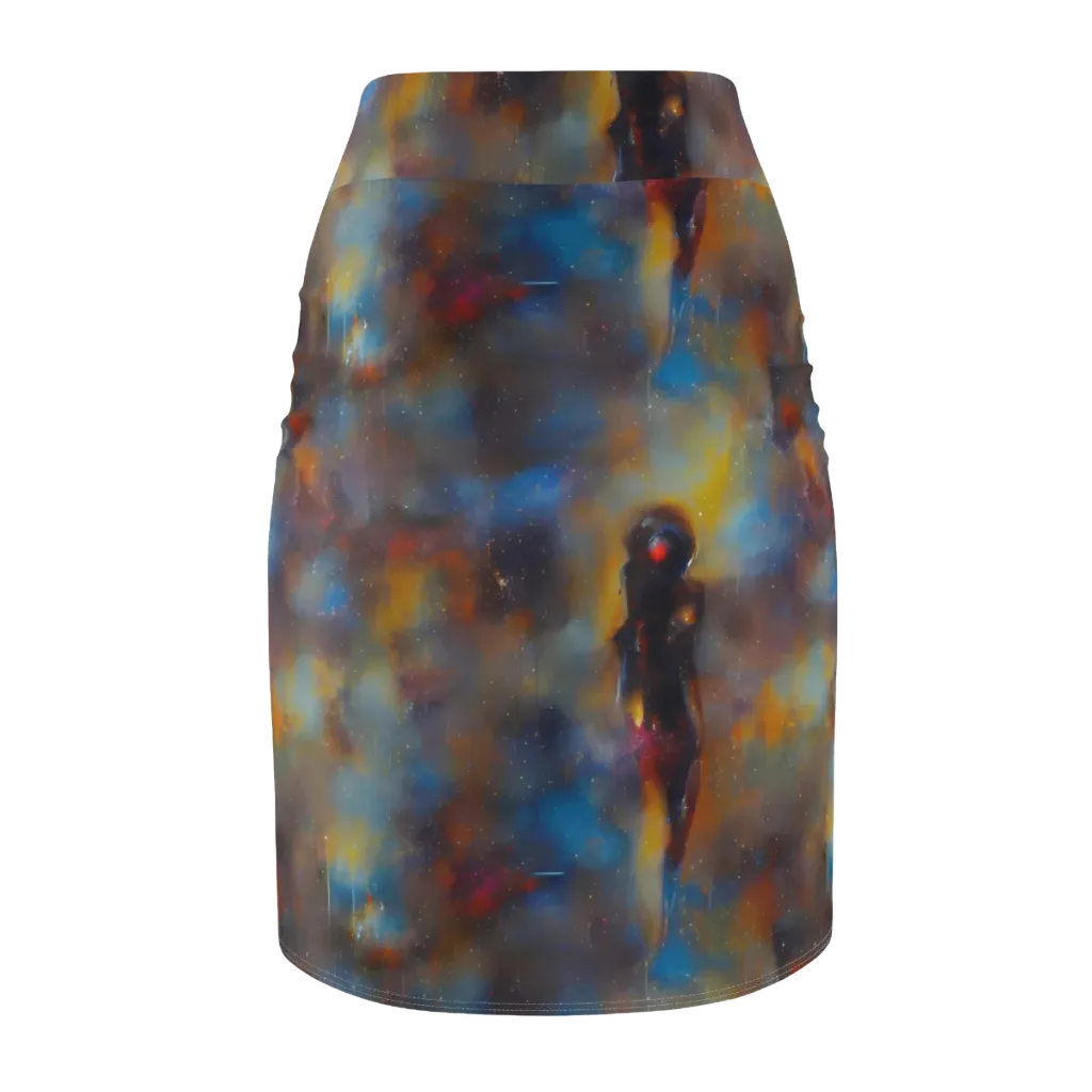 Vivid Whisper on Pencil Skirt — Back