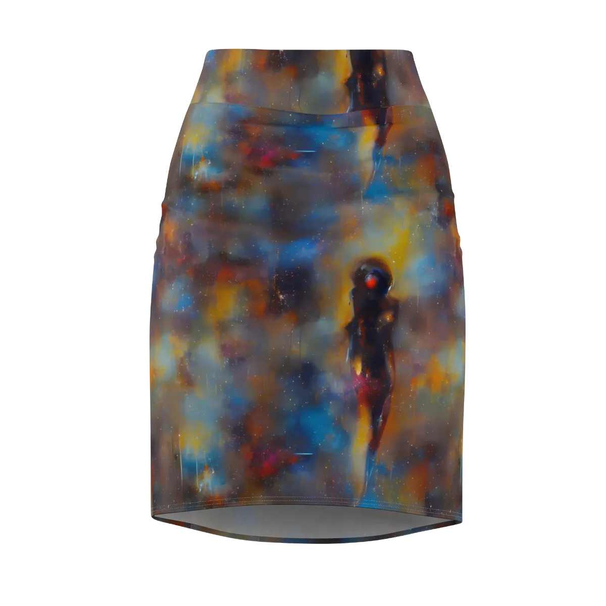 Vivid Whisper on Pencil Skirt — Front