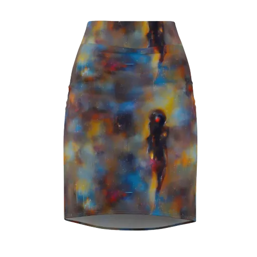 Vivid Whisper on a Pencil Skirt