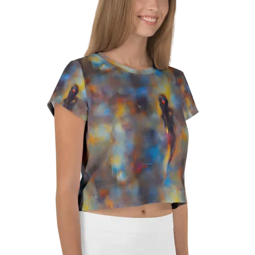 Vivid Whisper on a Crop Tee
