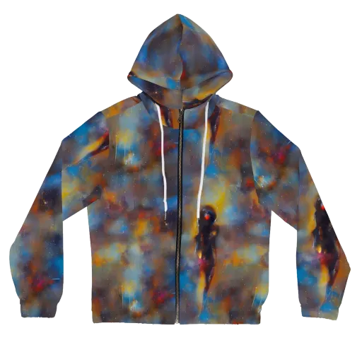Vivid Whisper on a Women's Full-Zip Hoodie