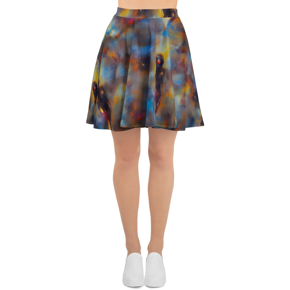 Vivid Whisper on Skater Skirt — Front