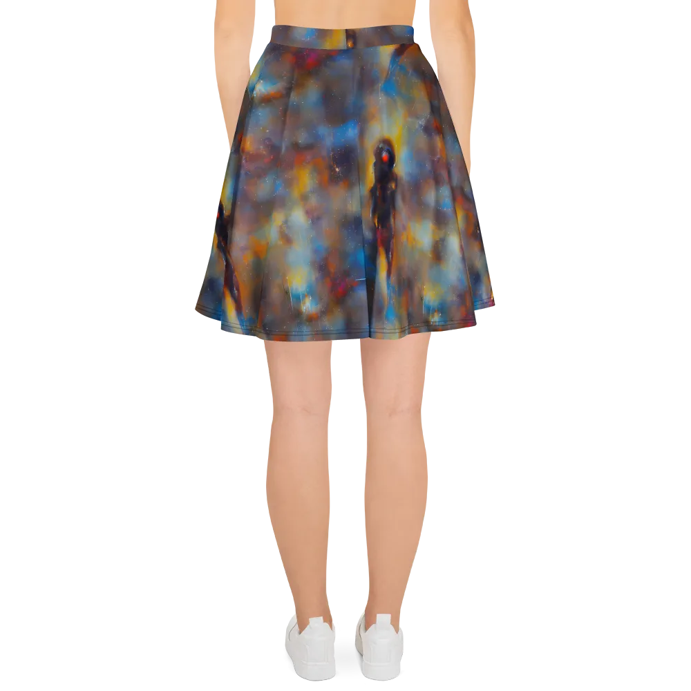 Vivid Whisper on Skater Skirt — Back