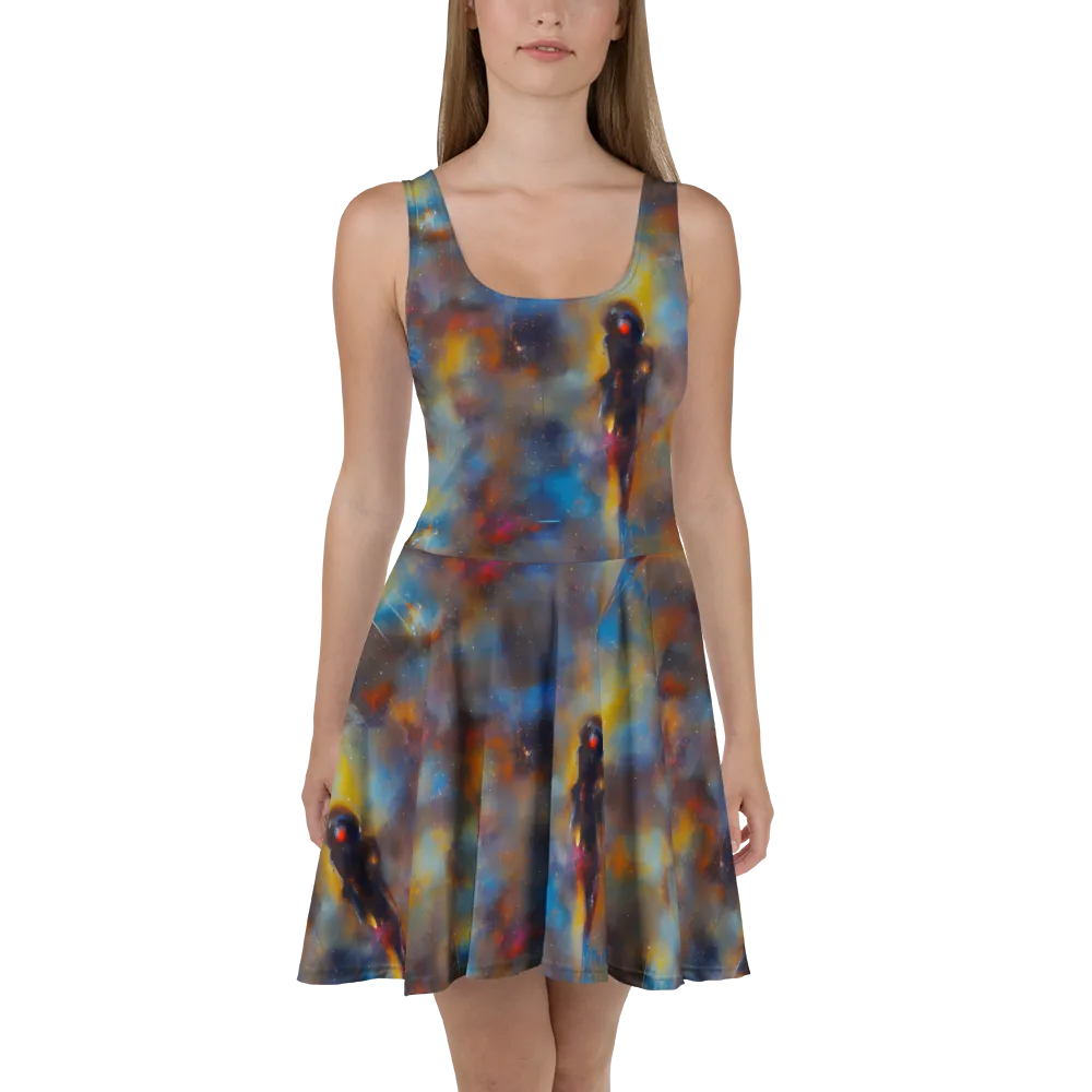 Vivid Whisper on Skater Dress — Front