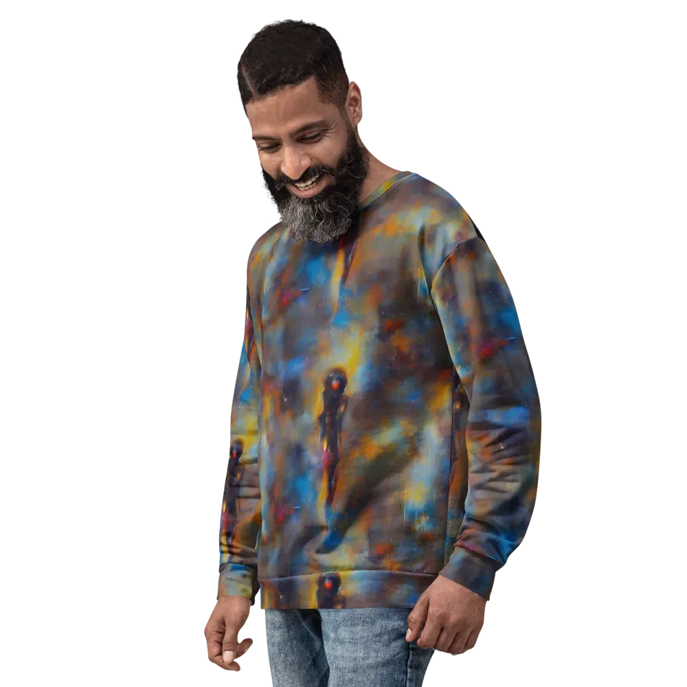 Vivid Whisper on Sweatshirt — Left Front