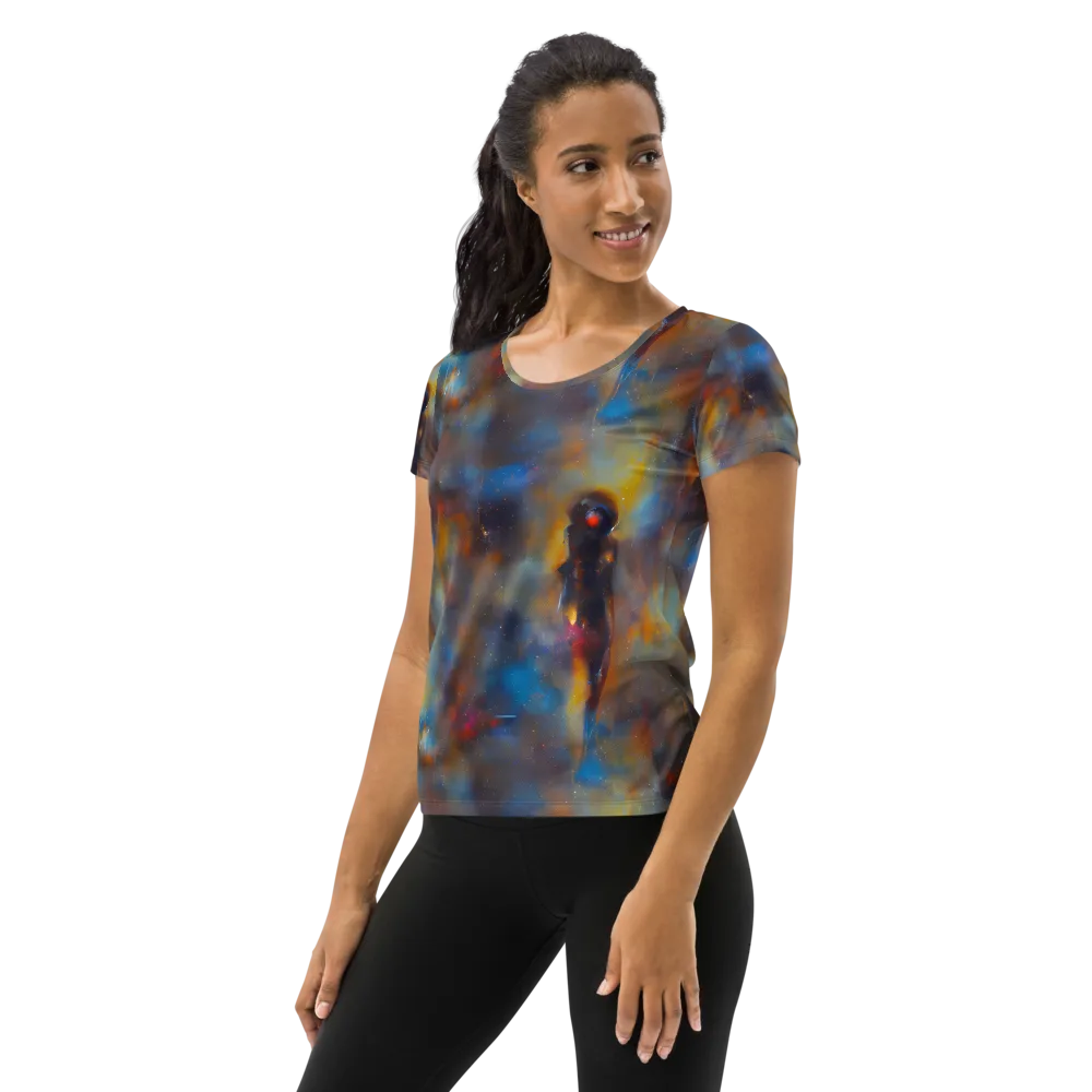 Vivid Whisper on Women's Athletic T-Shirt — Left