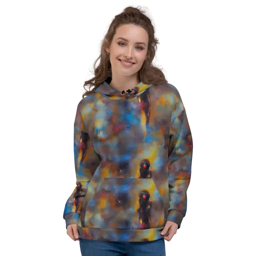Vivid Whisper on a Hoodie