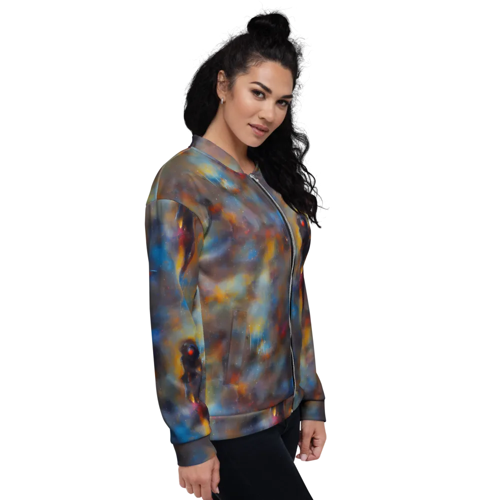 Vivid Whisper on Bomber Jacket — Right