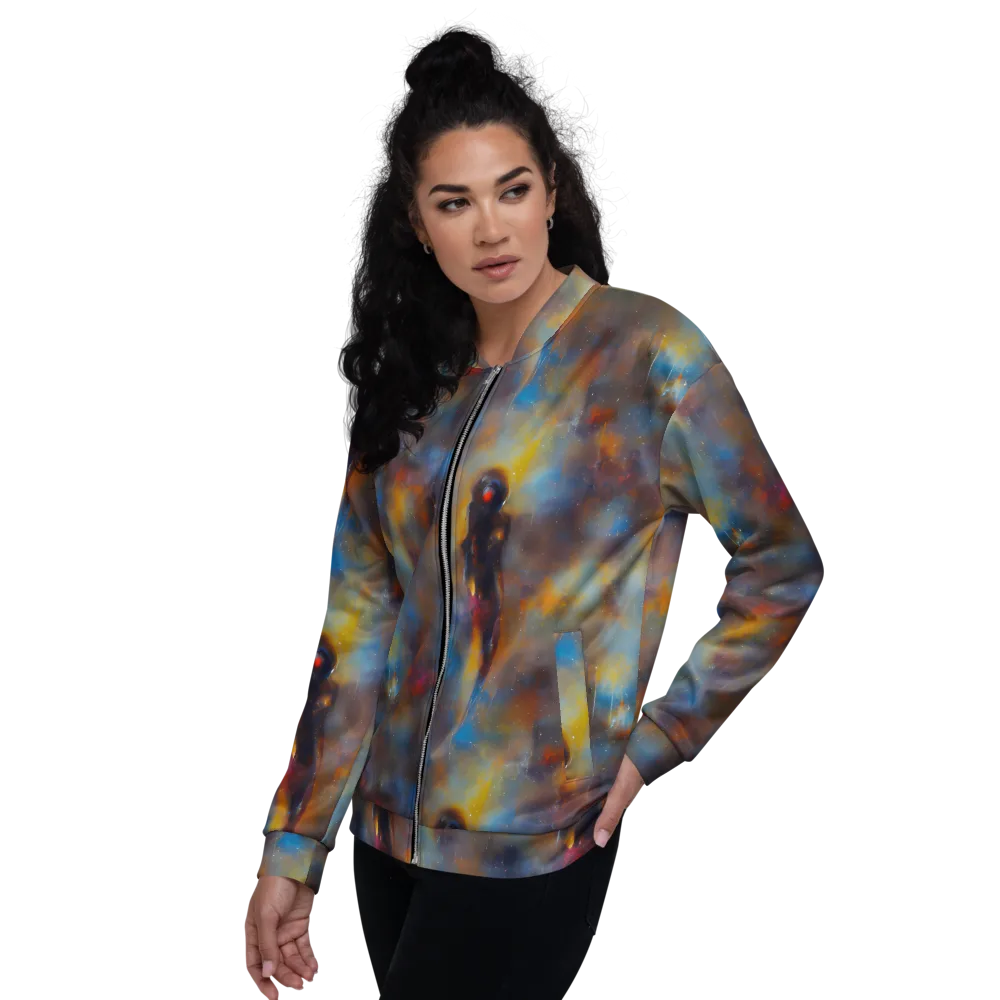 Vivid Whisper on Bomber Jacket — Left