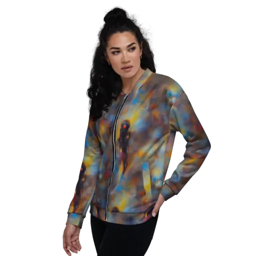 Vivid Whisper on a Bomber Jacket