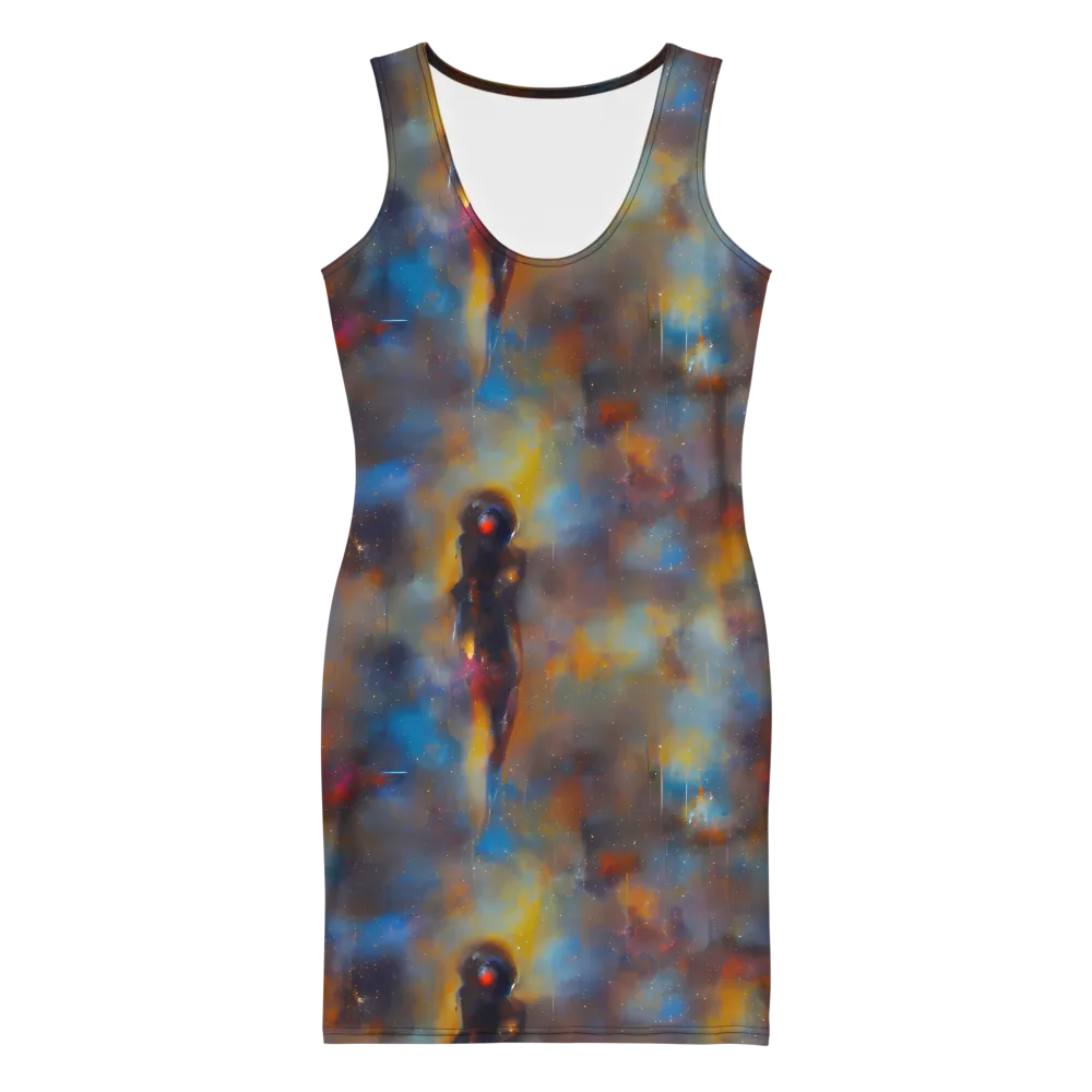 Vivid Whisper on Bodycon Dress — Front