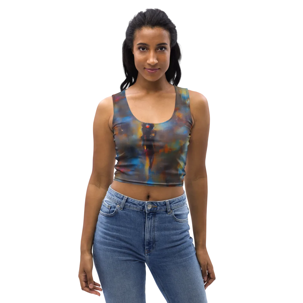 Vivid Whisper on Crop Top — Front