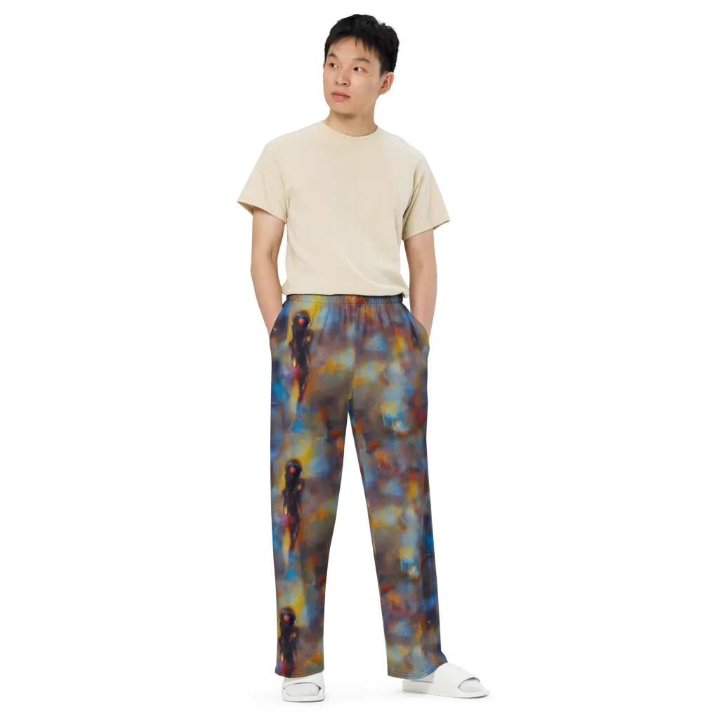 Vivid Whisper on Wide-Leg Pants — Front