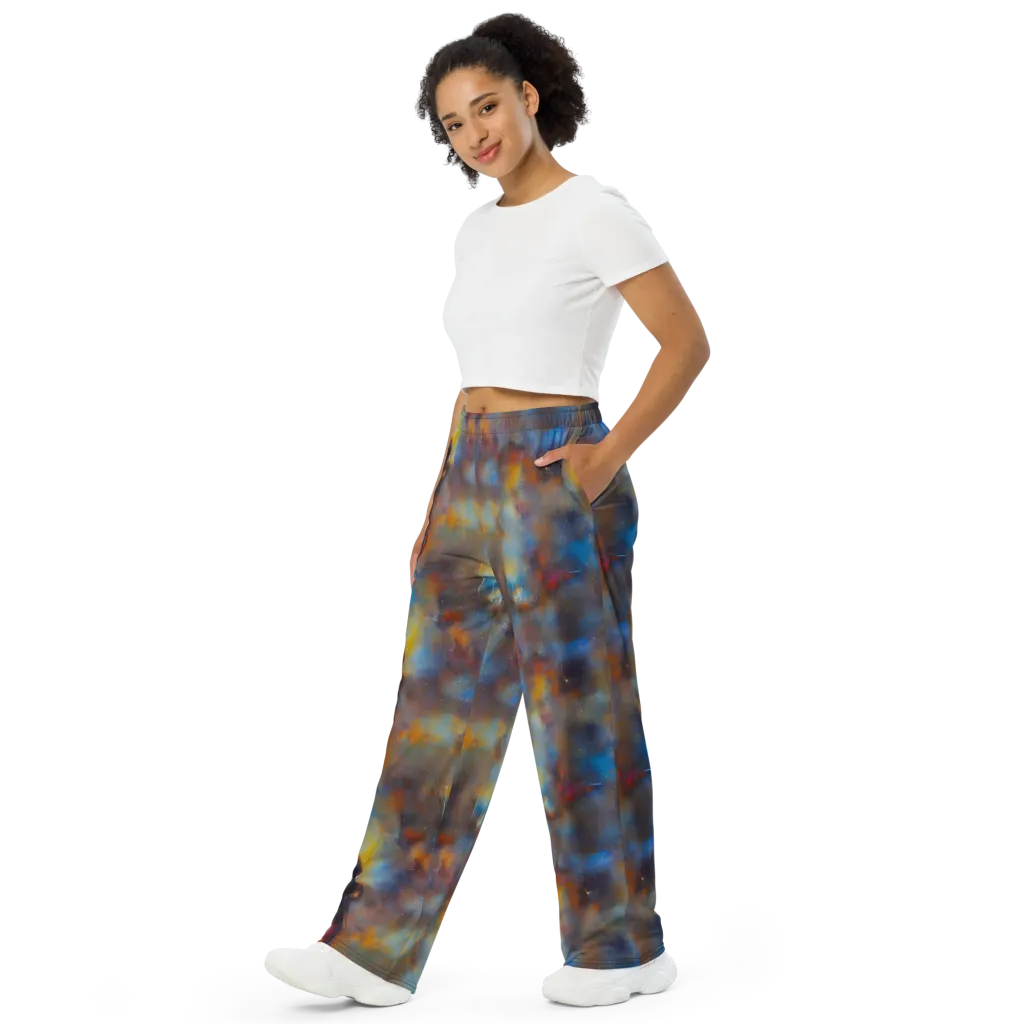 Vivid Whisper on Wide-Leg Pants — Left Front