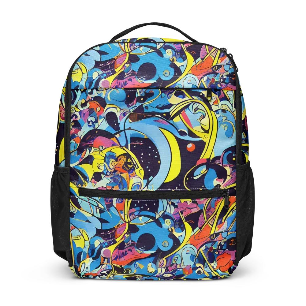 Brown Brushwork on Utility Backpack — Front