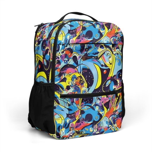 Brown Brushwork on a Utility Backpack