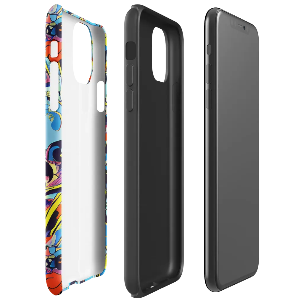 Brown Brushwork on Tough Case for iPhone® — Right