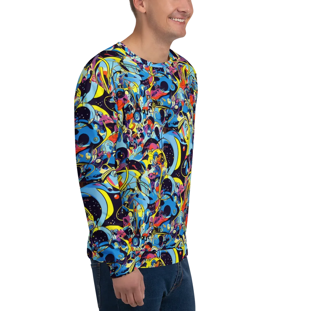 Brown Brushwork on Sweatshirt — Right Front