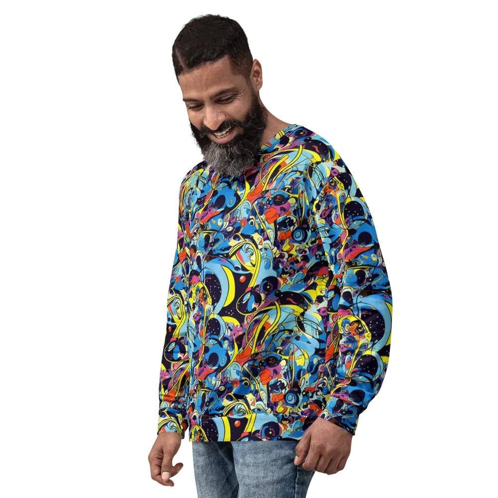 Brown Brushwork on Sweatshirt — Left Front