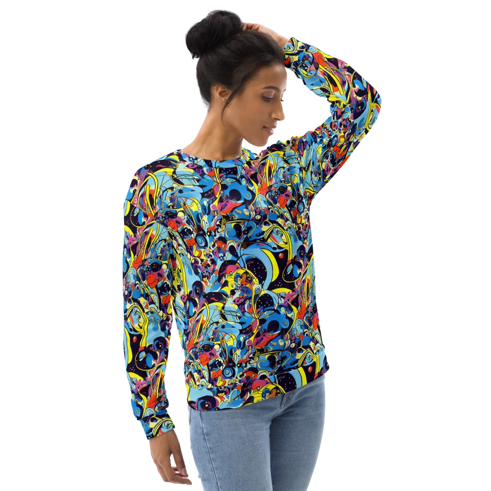 Brown Brushwork on Sweatshirt — Right Front