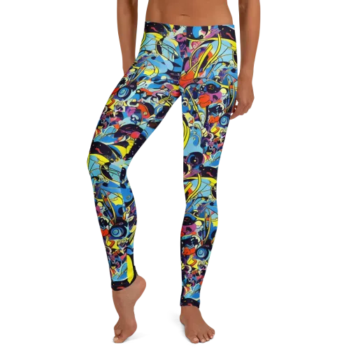 Brown Brushwork on a Leggings