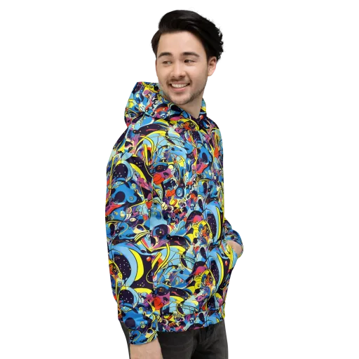 Brown Brushwork on a Hoodie