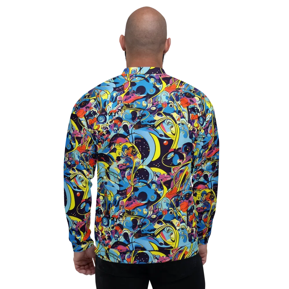 Brown Brushwork on Bomber Jacket — Back
