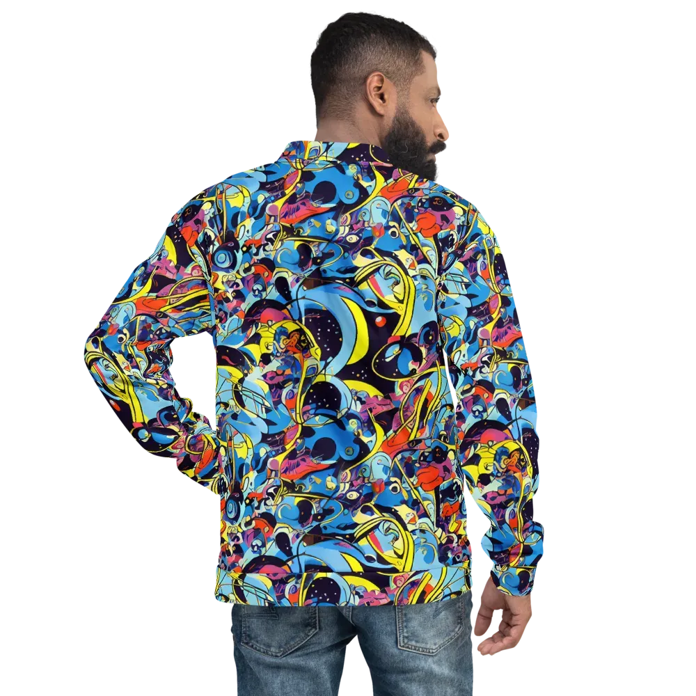 Brown Brushwork on Bomber Jacket — Back