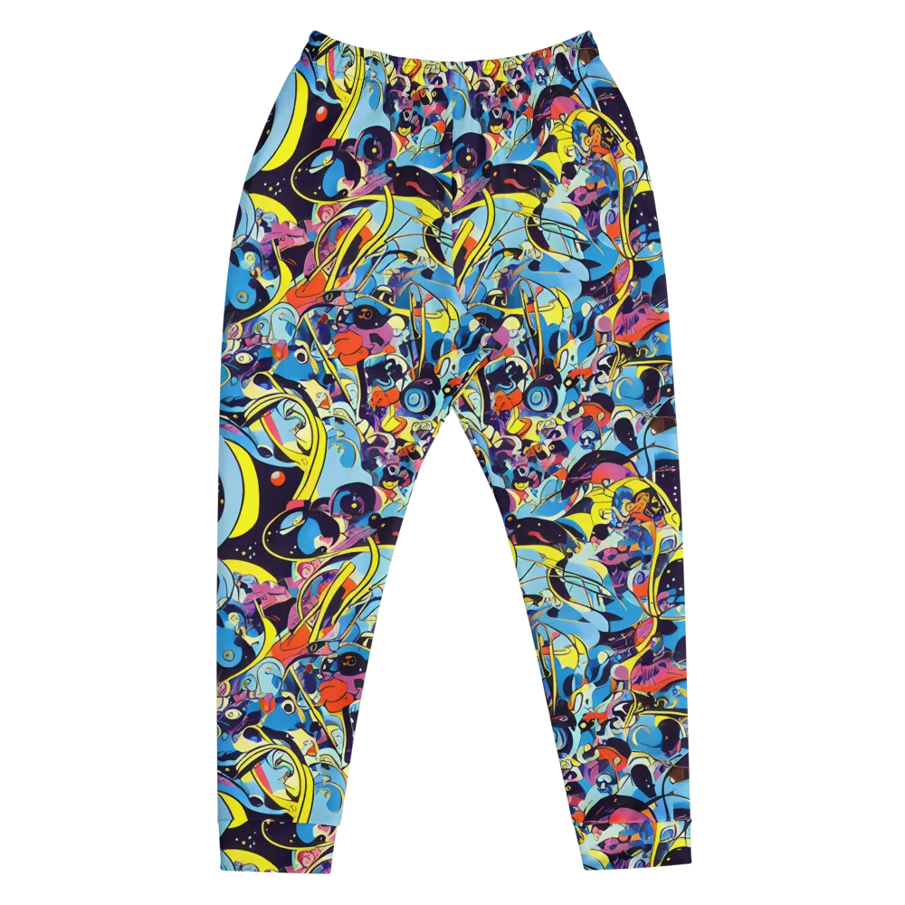 Brown Brushwork on Men's Joggers — Front