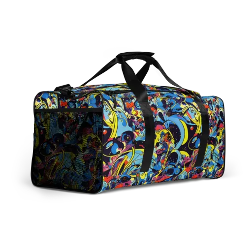Brown Brushwork on a Duffle Bag