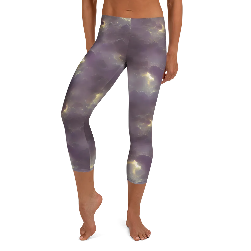 Stormy Muse on Capri Leggings — Front