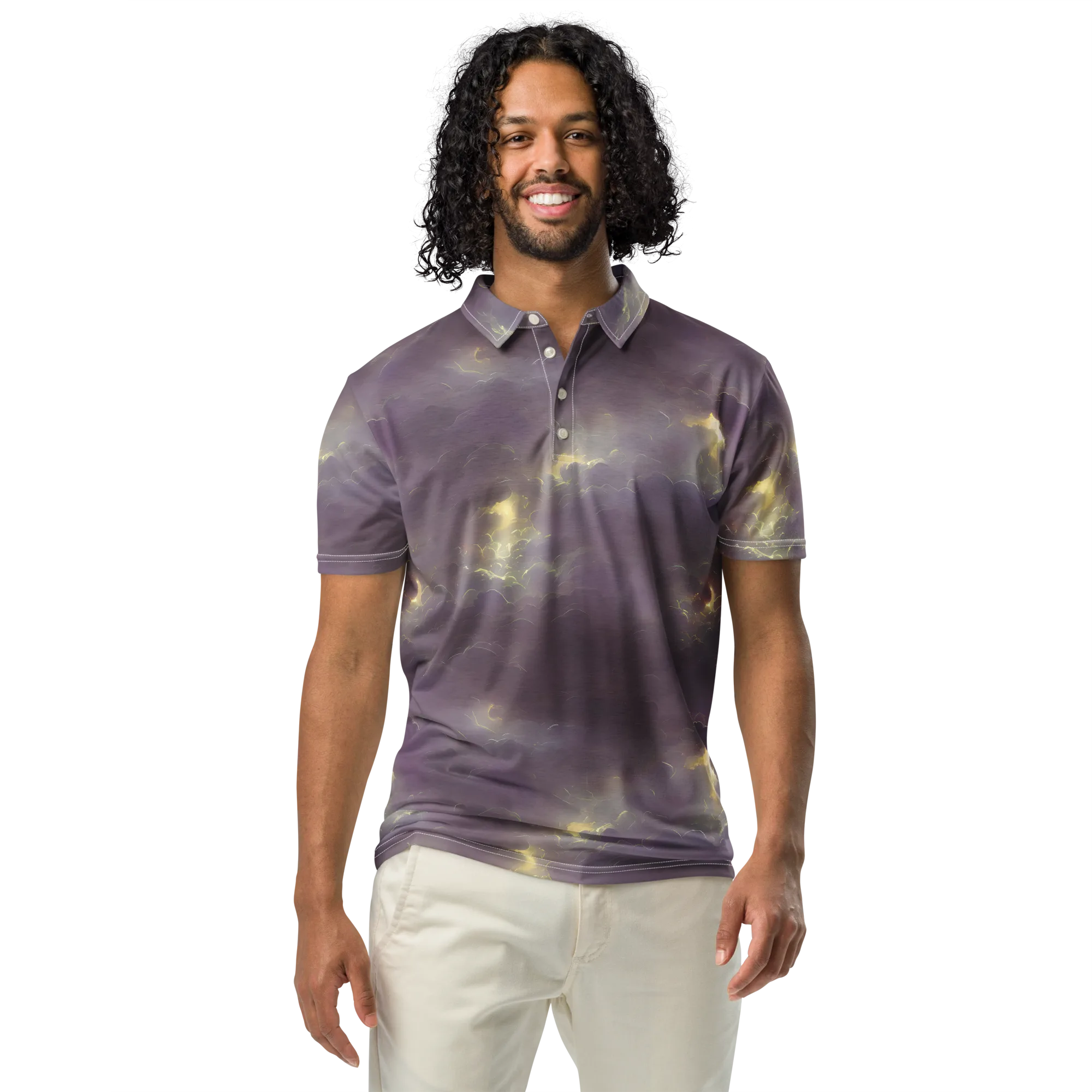Stormy Muse on Men's Slim Fit Polo Shirt — Front