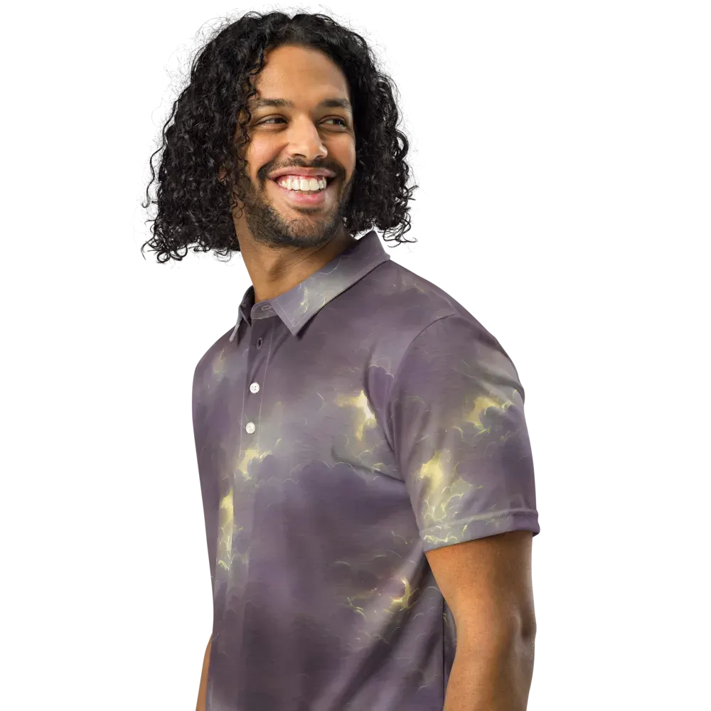 Stormy Muse on Men's Slim Fit Polo Shirt — Left Front
